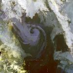 Cyclone in Caspian Sea