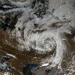 Cyclone in Ural Region  (pseudo-colour image)