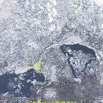 Ice in Ladoga Lake 