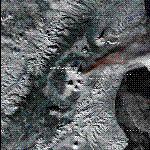 NOAA 16,   14.1.2004  2:15 GMT  Volcano on Kamchatka