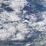 Cloudiness over the north-eastern part of Russia