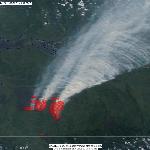 Dynamics of development of the two fires in the Amur region