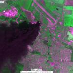 Пожар на нефтебазе под Киевом 09.06.2015, Landsat 8 8:48 GMT